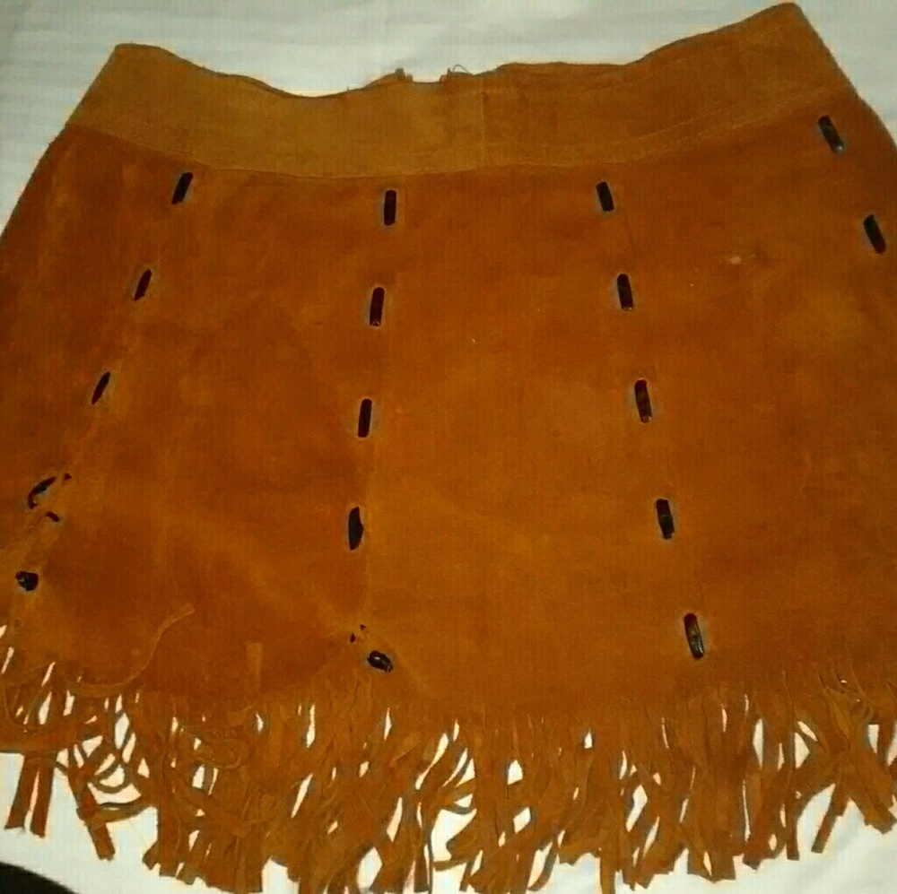1970s Buckskin Skirt